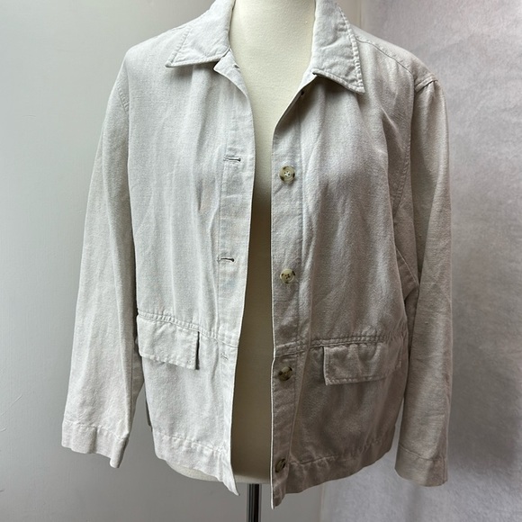 Talbots linen lightweight jacket PM - Picture 1 of 7